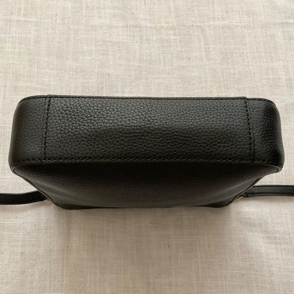 NEW Tory Burch Devon Black Pebble Leather Crossbody Bag NWOT - Picture 8 of 12